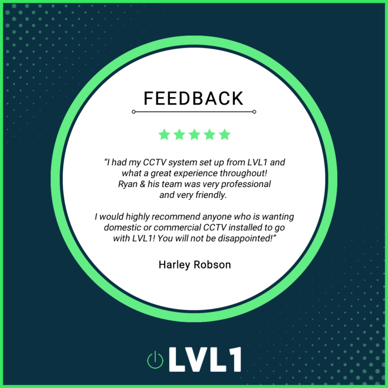 Five-star client feedback for LVL1 from Harley